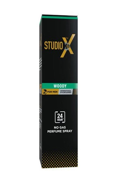 Studio X Woody No Gas Perfume Spray for Men - 120ml  পুরুষদের জন্য স্টুডিও এক্স উডি কোন গ্যাস পারফিউম স্প্রে - 120 এমএল