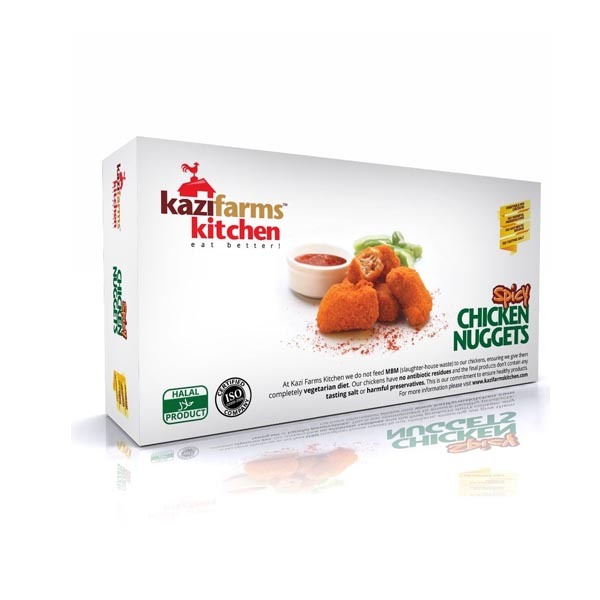 Kazi Farms Chicken Nuggets Spicy 250gm  কাজী ফার্মস চিকেন নগেটস মশলাদার 250 গ্রাম