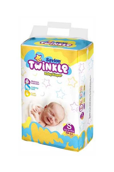 Savlon Twinkle Baby New Born Diaper Belt S Up to 8 kg  44 pcs (স্যাভলন টুইংকেল বেবি ডায়াপার বেল্ট এস ৮ কেজি পর্যন্ত ৪৪ টি