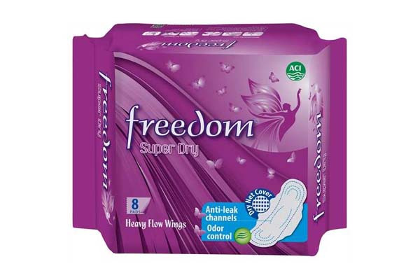 ACI Freedom Heavy Flow Sanitary Napkin 8 Pads (এ সি আই ফ্রিডম হেভি ফ্লও সেনিটারি নেপকিন ৮ টি প্যাড)