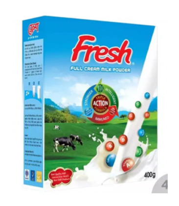 Fresh Full Cream Milk Powder 400gm (ফ্রেশ ফুল ক্রিম মিল্ক পাউডার 400 গ্রাম m)